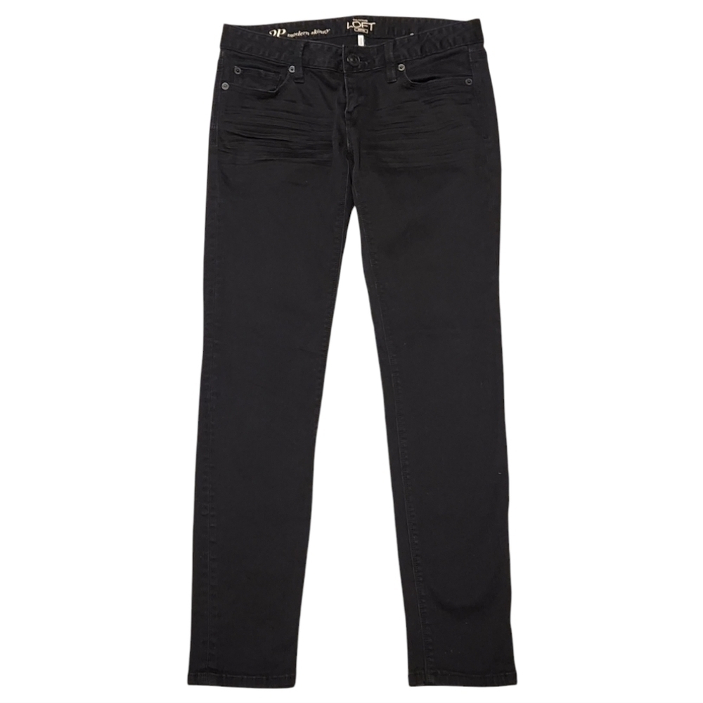 Ann Taylor LOFT Women's Petite Modern Skinny Black Jeans, Size 26/ 2 Petite